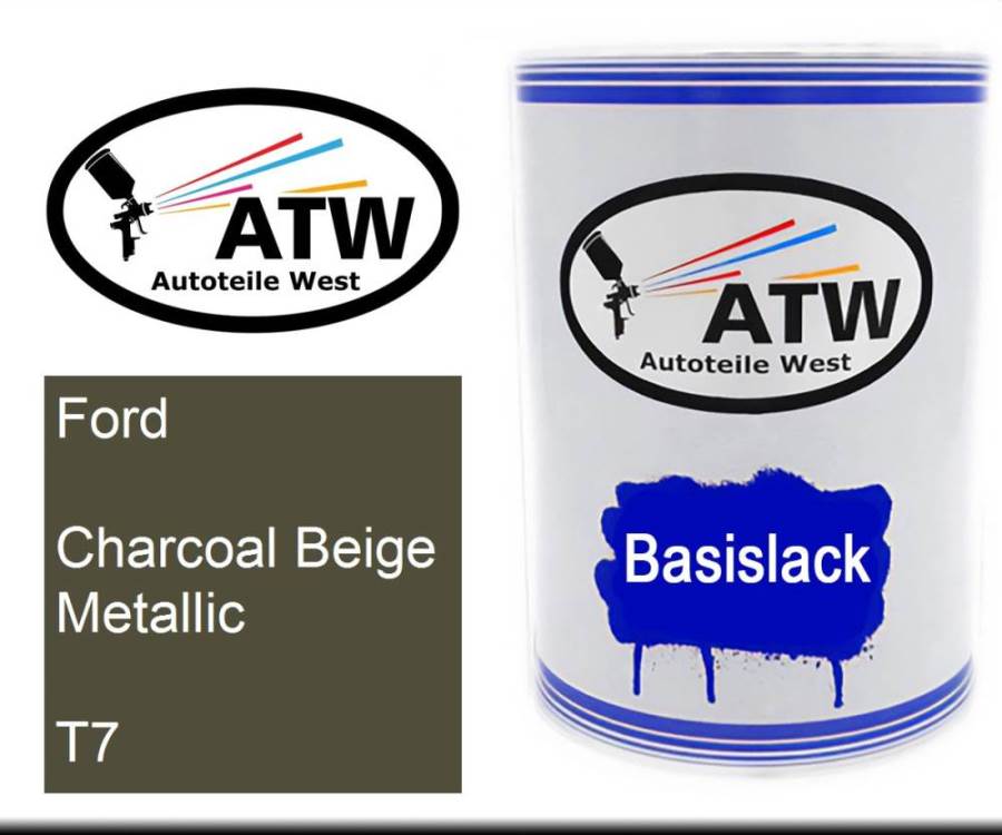 Ford, Charcoal Beige Metallic, T7: 500ml Lackdose, von ATW Autoteile West.